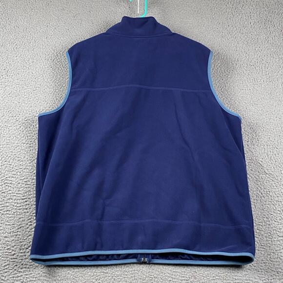 L.L. Bean Full Zip Fleece Sweater Vest Men's XL Blue Outdoors Hiking Cabincore - Picture 9 of 9